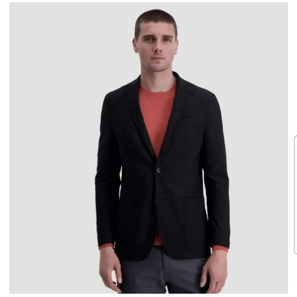 NWT Haggar H26 Men's Hudson Slim Fit Blazer Size M Color Black